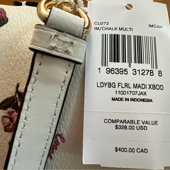 Coach Madi Crossbody w/ Ladybug Floral Print CU273 Chalk Multi Bag - Picture 9 of 9